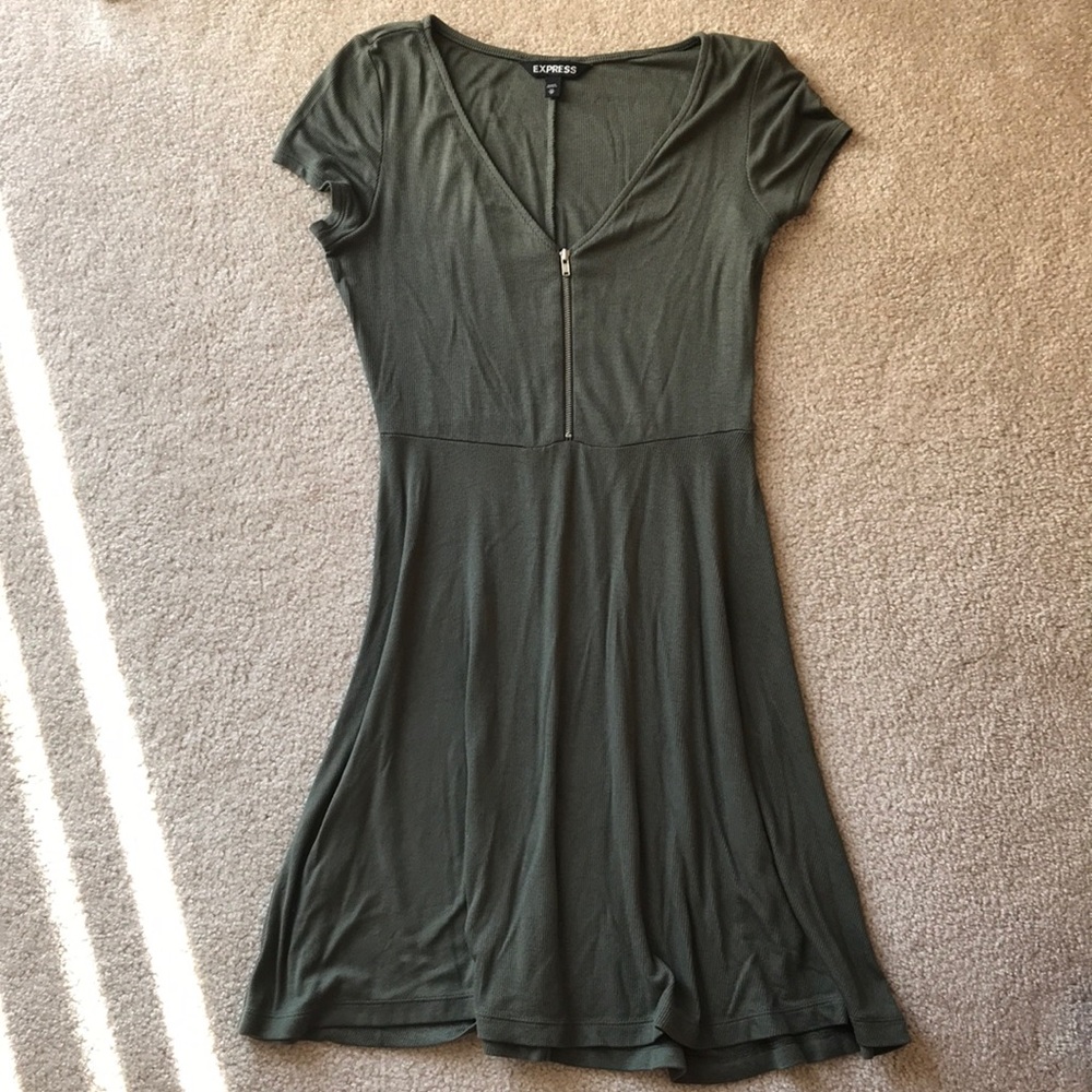 -Express Olive Green Dress - Size X-Small $8